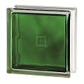 Quality Glass Block 7.5 x 7.5 x 3 Brilly Wave Emerald Color Glass Block