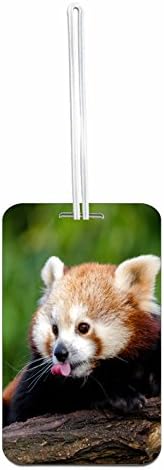 Baby Red Panda Max Wilder TM Luggage Tag with Customizable Back