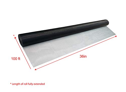Lazy Dog Warehouse Window Screen Mesh Roll 36in x 100ft - Fiberglass Screen Replacement Mesh for DIY Projects (Black Mesh) - Thumbnail 6