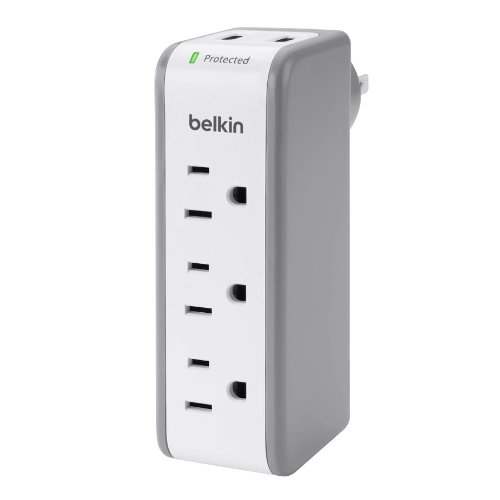 Belkin SurgePlus USB Swivel Surge Protector and Charger (Power strip with 3 AC Outlets, 2 USB Ports 2.1 AMP / 10 Watt) and rotating plug Electronics, Computers & Accessories, Computer Accessories & Peripherals, Surge Protectors