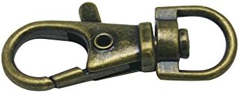 Wuuycoky Bronze 0.4" Inner Diameter D Ring Small Fisheye Buckle Lobster Clasps Swivel Snap Hooks Pack of 15
