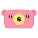 BullkerDirect Cartoon Kids Camera,12MP Creative Digital Camera, Rechargeable Children Camcorder with 2inch Screen,Gift for 3-12 Years Old Girls Boys Party Outdoor – Pink Bearthumb 1