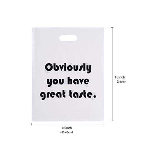 image for RUSPEPA Plastic Merchandise Bags - Retail Shopping Goodie Bag with Han