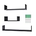 Homdox Floating U-Shaped Wall Shelves Wall Mounted Set of 3, Nature Wood Wall Shelves for Bedroom, Living Room, Bathroom, Kitchen, Office and More