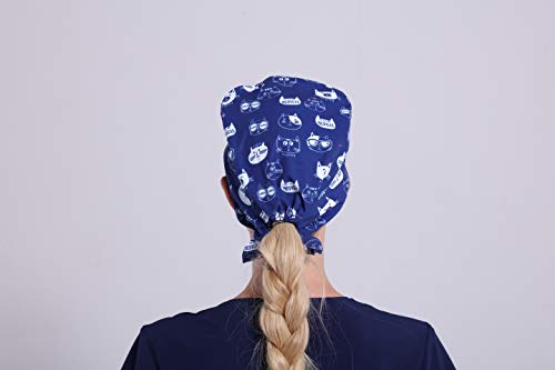Zaqzeq Adjustable Surgical Cap Scrub Hat Medical Doctor Nurse Sweat Absorption Woman/Man (color19) - Thumbnail 5