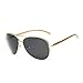 J+S Premium Ultra Sleek, Military Style, Sports Aviator Sunglasses, Polarized, 100% UV protection (Large Frame)