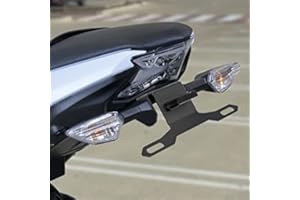 TAZGANTAX Motorcycle Rear License Plate Bracket Holder for Ninja-650 Fender Eliminator Kit w/LED Light Compatible with Ka-wasaki Ninja650 Ninja 650 Z650 Z 650 Z-650 Tail Tidy Mount 17 18 19 20 21 2022 2023 2024