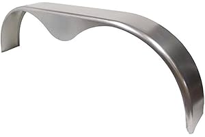 TRAILER-FENDERS.COM 72x9 Smooth Aluminum Tandem-Axle Teardrop Trailer Fender (Aluminum, 1-Pack)