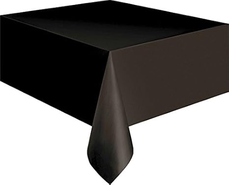 NET TOYS Folien Tischdecke schwarz 137 x 274 cm Tisch Decke Halloween Dekoration Tischdekoration Tischdeko