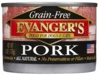 EVANGER'S 776285 24-Pack Grain Free Pork for Dogs and Cats, 6-Ounce