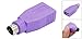 Keyboard USB to PS2 PS/2 Adapter Converter, Purple Color
