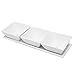 Set of 3 Decorative Modern Mini White Square Flower, Succulent Planters/Dishes with Display Tray