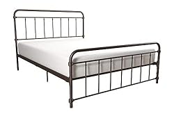 DHP Winston Metal Platform Bed with Rustic Design