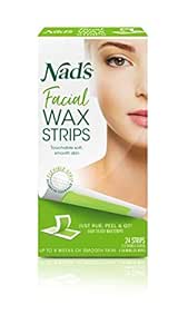 Nad's Facial Wax Strips, Fragrance free, 24 Count (Pack of 2)