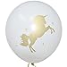 36 Unicorn Balloons Decorations 36 Pack 12” Light Pink White Purple and Turquoise Colors With Printed Gold Unicorns for Girls Women Kids Baby Shower Birthday Party Favor Supplies by Gift Boutique