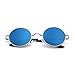 Menton Ezil Unique Blue Mirrored Color Lenes John Sunglasses Polarized for Men Women Glass Driving Outdoor UV400