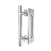 SMARTSTANDARD Heavy Duty 12" Pull and Flush Barn Door Handle Set, Large Rustic Two-Side Design, for Gates Garages Sheds Furniture, Stainless Steel, Round, primary