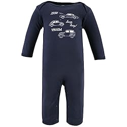 Hudson Baby Unisex Baby Cotton Coveralls, Cars, 6-9