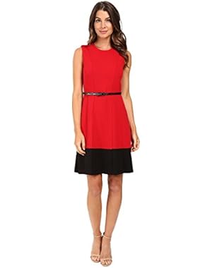 Calvin Klein Womens Fit & Flare Color Block Dress CD5X1441