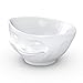 FIFTYEIGHT PRODUCTS TASSEN Porcelain Bowl, Grinning Face Edition, 16 oz.White, (Single Bowl) for Serving Cereal, Soup