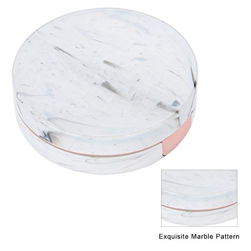 Contact Lens Box 4 colors Contact lenses Soaking case Portable plastic Marble pattern Eye care kit Container(pink)