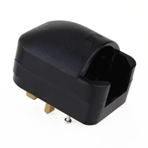 iSeventy9 Grounded Schuko European Two Pin to UK Three Pin Converter Mains Plug 13A Black