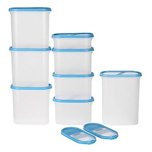 SimpArte Plastic Modular Container, 11-Pieces, Sky Blue