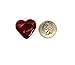 Red Glass Hearts, One Inch, One Pound, 32 Pieces