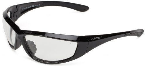 Bobster Charger ECHA001C Oval Sunglasses,Black Frame/Clear Lens,One Size, Sunglasses For You