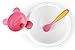 Baby Feeding Bowls with Spoon - With Pour in Hot water Funnel to Keep Food Warm by Mozzbi