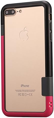 iPhone 7 plus Case, Slim Fit Protective Bumper Soft TPU Frame Case Cover All Side Protection for iPhone 7 plus 5.5 Inch (Black+Rose)