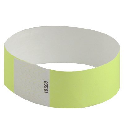 EventWristbands Premium 1" Tyvek Wristbands (500 Count, Neon Yellow) - Red, Green, Blue, Yellow & Orange Colored Event Wristband Paper Bracelets - Neon Wrist Bands For Parties, Festivals, Fairs