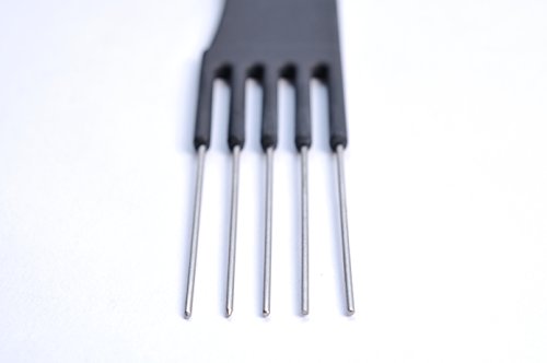 HYOUJIN 615 Black Carbon 5 Metal Prong Styling Comb Lift Teasing Comb 100% Anti static 230℃ Heat Resistant for parting separate section bun hairstyle...