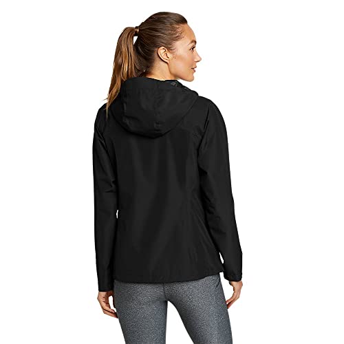 Eddie Bauer Women's Rainfoil Packable Jacket, Waterproof, Black, Medium