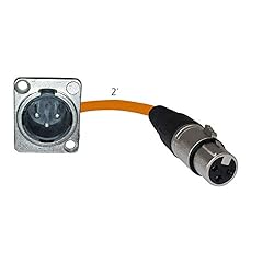 MCSPROAUDIO 2ft Pigtail: XLR Male Panel Mount to