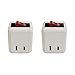 Uninex PS26 2-Prong Outlet Power On/Off Switch, ETL, 2-Pack