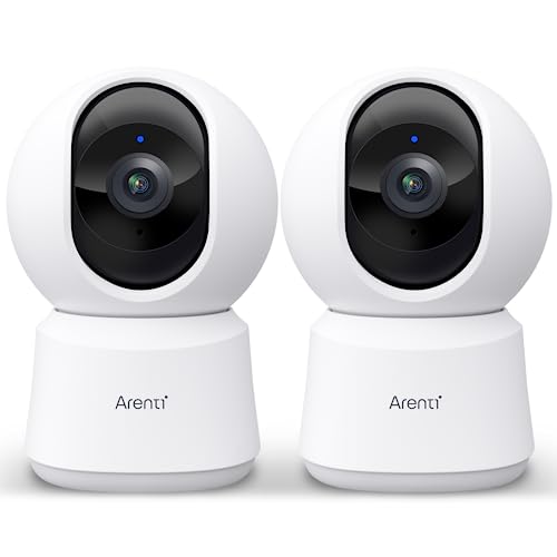 ARETI 5ghz WiFi Security Camera Indoor, 4MP Plug-in Pet Dog Camera with Phone App, Baby Home Cam 2.4G/5G Dual-Band, AI Motion Detection, Auto Tracking, 2-Way Talk, Night Vision, Works with Alexa 2PC