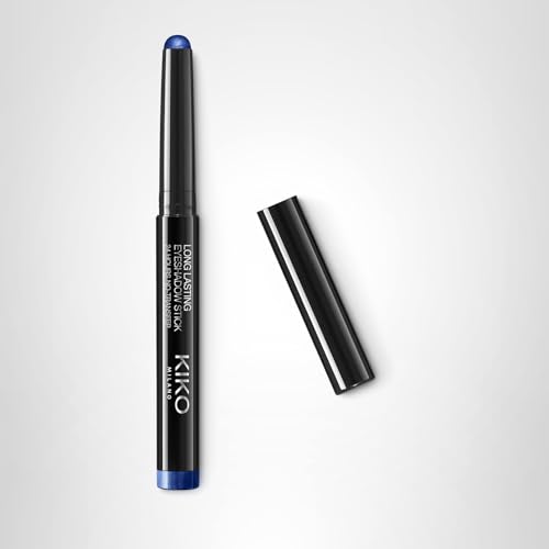 Kiko Milano Long Lasting Eyeshadow Stick - 24-Hour Wear, Transfer-Proof, Creamy Blendable Formula with Argan Oil, No-Transfer, Easy Application - 24 Electric Blue - 1.64g