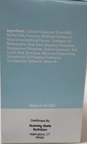 Nutmeg State Nutrition High Protein Snack and Meal Replacement Pudding/Diet Pudding - Lemon Chiffon (7ct) - Trans Fat Free, Aspartame Free, Kosher, Gelatin Free