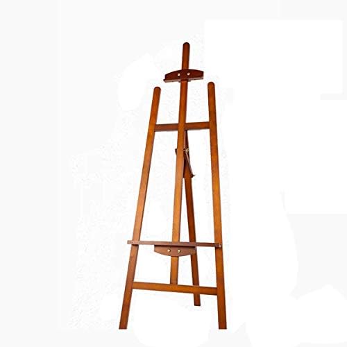 XHHWZB Rear Support Easel， Floor A-Frame Wooden Easel Constructed from Quality Pine Wood， Holds Canvases up to (104cm) in Height， Folds Easily for Storage