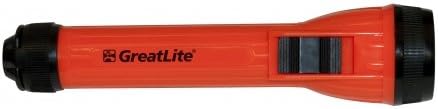 GreatLite 32210 2AA 3 LED High Visibility Flashlight, Orange and Black