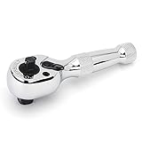 Powerbuilt Stubby Ratchet, Dual Head Ratchet, 1/4