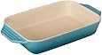 Le Creuset Stoneware Rectangular Dish, 10.5 by 7-Inch, Caribbean
