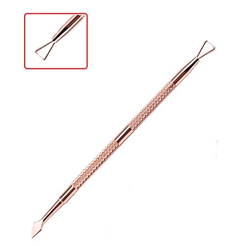 Laza 3 Pcs Cuticle Trimmer Cuticles Pusher Triangle Nail Polish Remover Stainless Steel 3 Packs Set - Rose Gold - Thumbnail 3