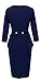 HOMEYEE® Women's Vintage Tartan Wear to Work Bodycon Dress B267 (L, Dark Blue)