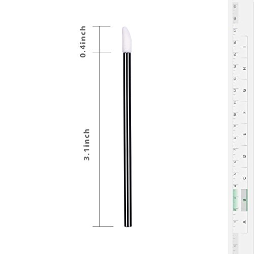600pcs Disposable Lipstick Applicators Wands Makeup Applicators Brushes Lipgloss Applicators Tester Wands ECBASKET Disposable Lip Brushes Tool Kits Black