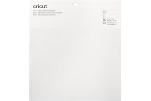 Cricut Smart Paper Sticker Cardstock - 10 Sheets - 13in x 13in - Adhesive Paper for Stickers - Compatible with Cricut Explore 3/Maker 3 - White