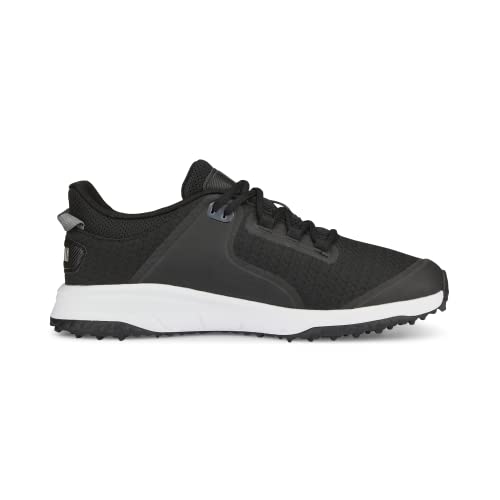 Puma Golf Men's Fusion Grip Golf Shoe, Puma BlackPuma SilverQuiet