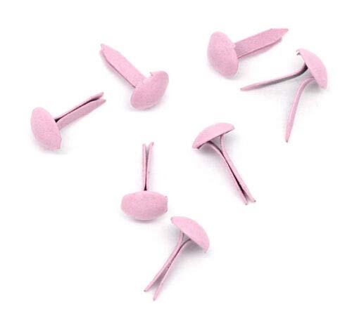 500 x Pink Pastel Round 9mm x 5mm Brads (Bradlets) for Cardmaking, Scrapbooking Art Crafts, Jewellery Making