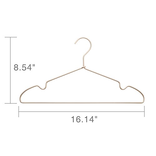 image for HOUSE DAY Metal Hangers 12 Pack Aluminum Alloy Clothes Hanger 16.2 Inc